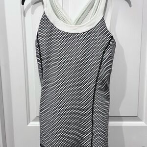 Black and White Sleeveless Dress